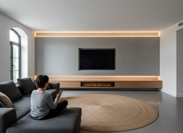 Best TV Height for a Media Wall
